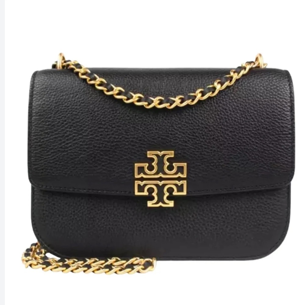 Tory Burch Britten Medium Adjustable Shoulder Bag – Black NWT